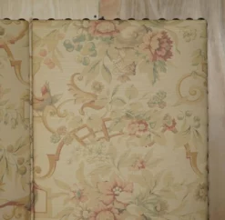 Grand paravent George Smith en bois dur et tissu floral