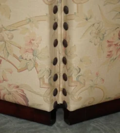 Grand paravent George Smith en bois dur et tissu floral