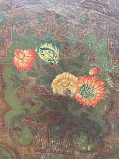 Grand Paravent à Quatre Feuilles En Cuir De Cordoue D’époque Fin XVIIIème H 188 Cm