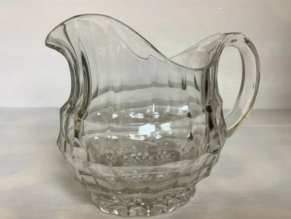 Grand pichet broc en verre rond