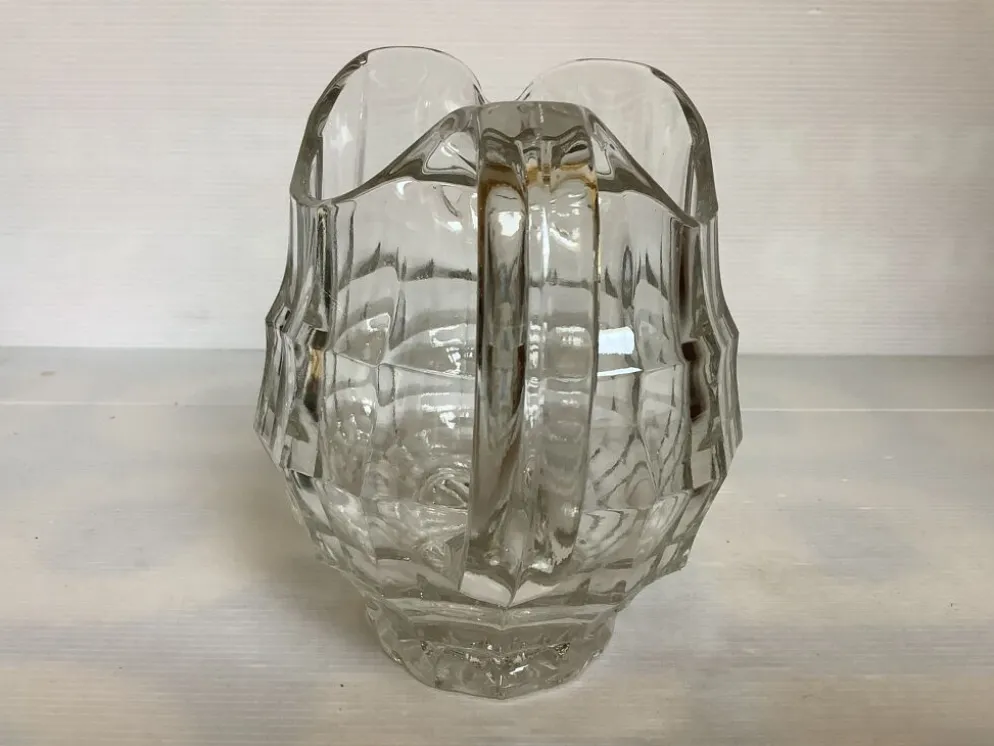 Grand pichet broc en verre rond