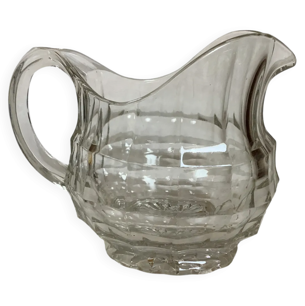 Grand pichet broc en verre rond