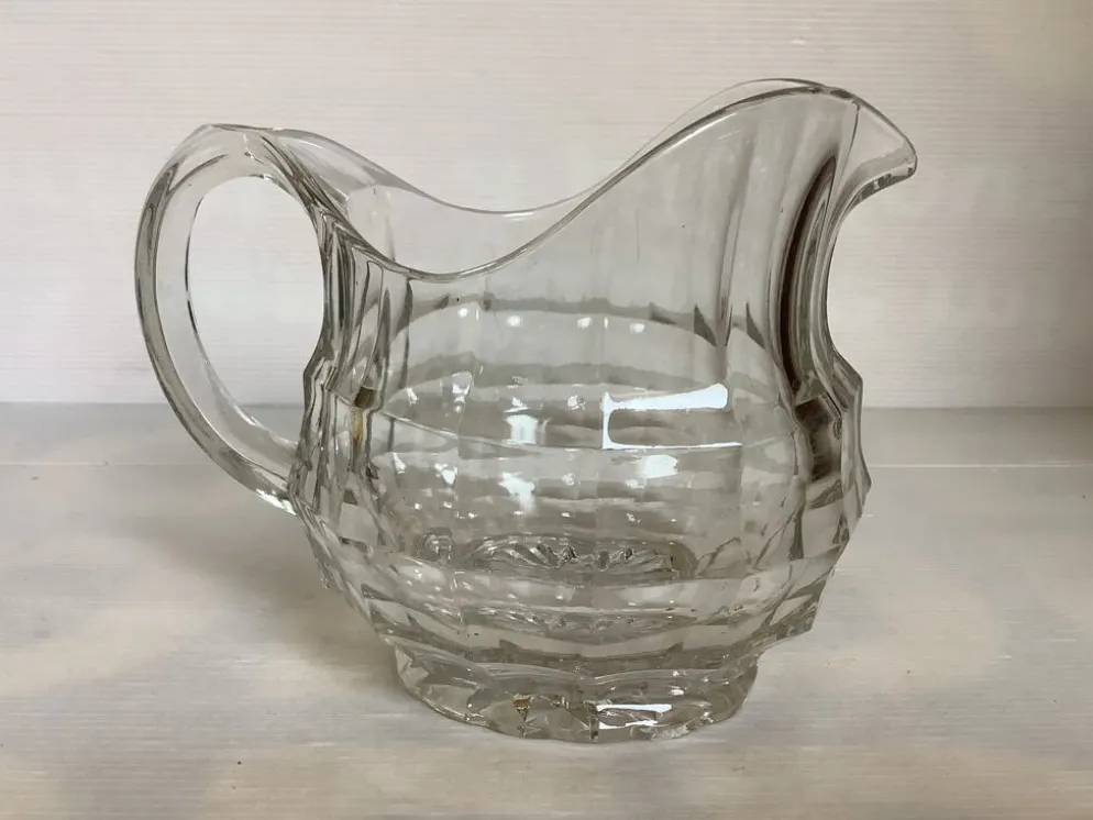 Grand pichet broc en verre rond