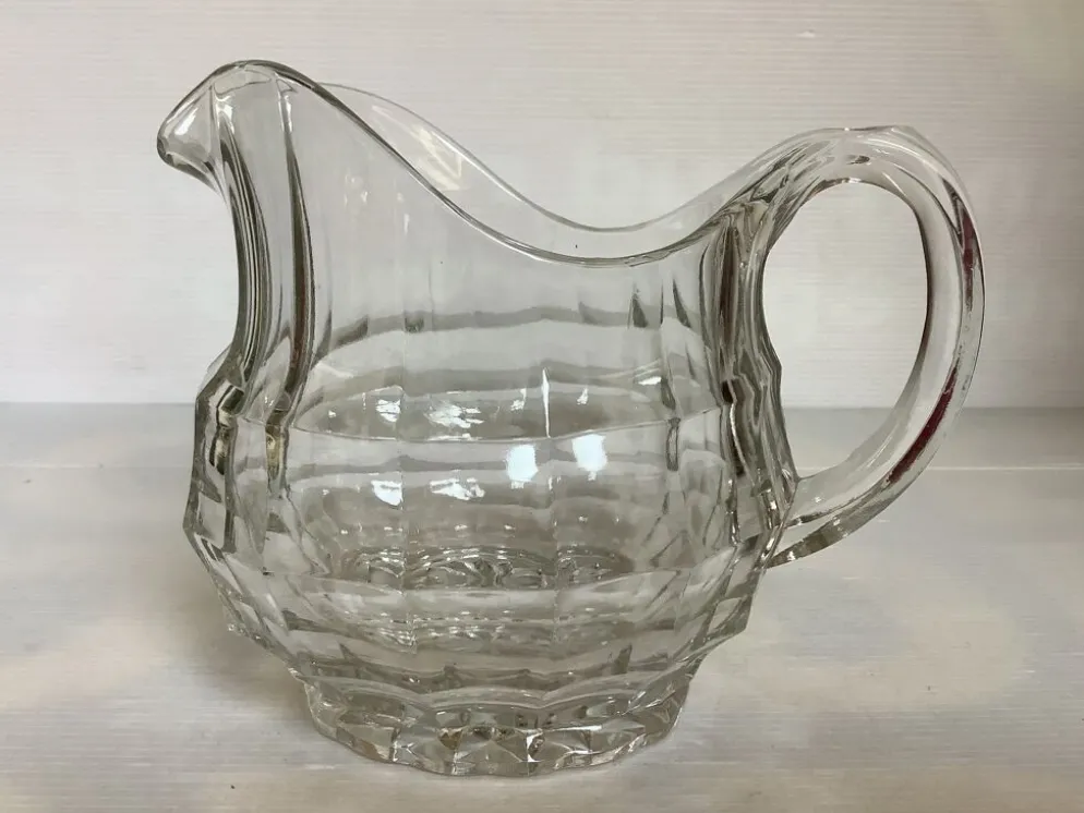 Grand pichet broc en verre rond
