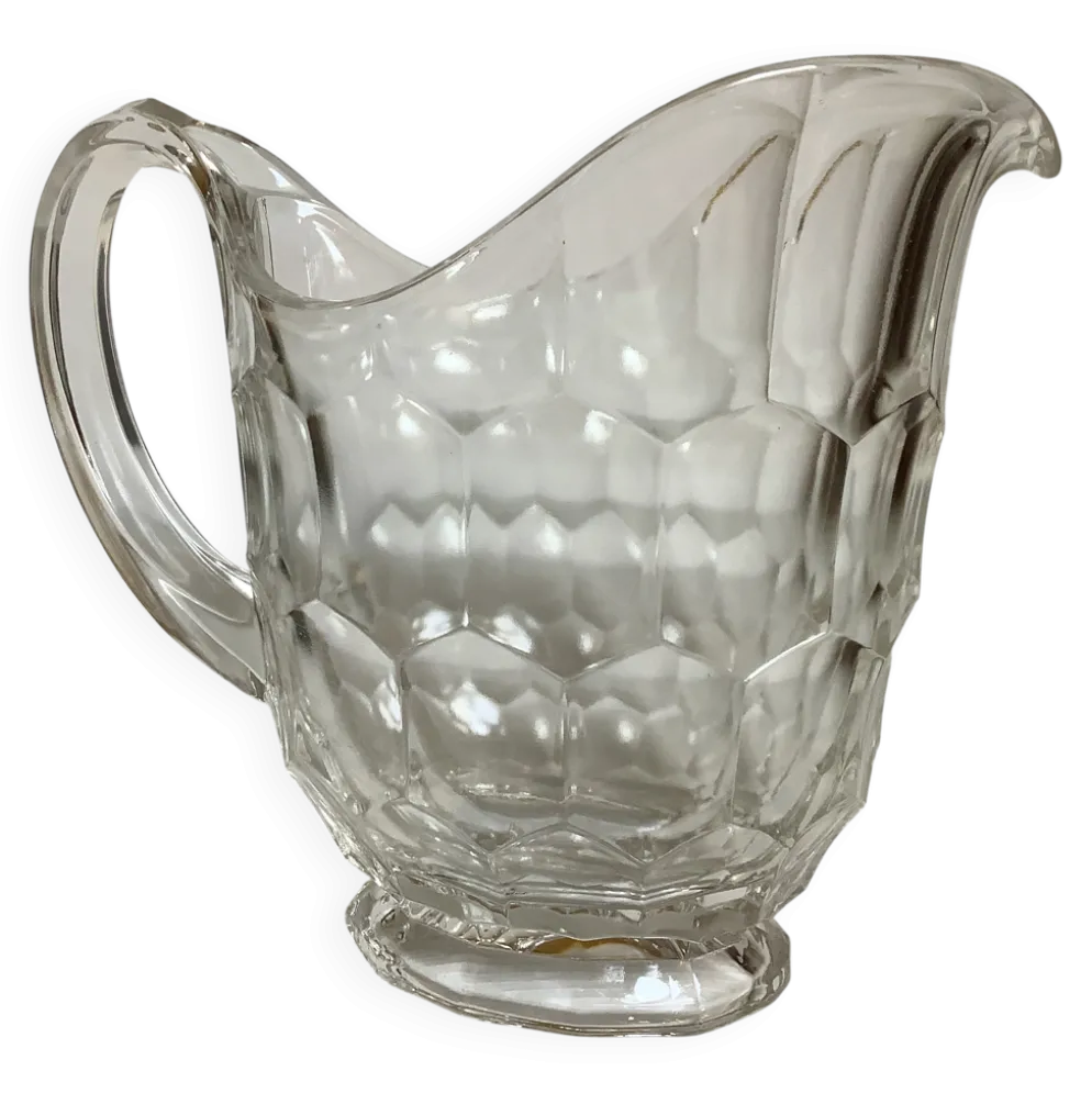 Grand pichet broc ovale en verre