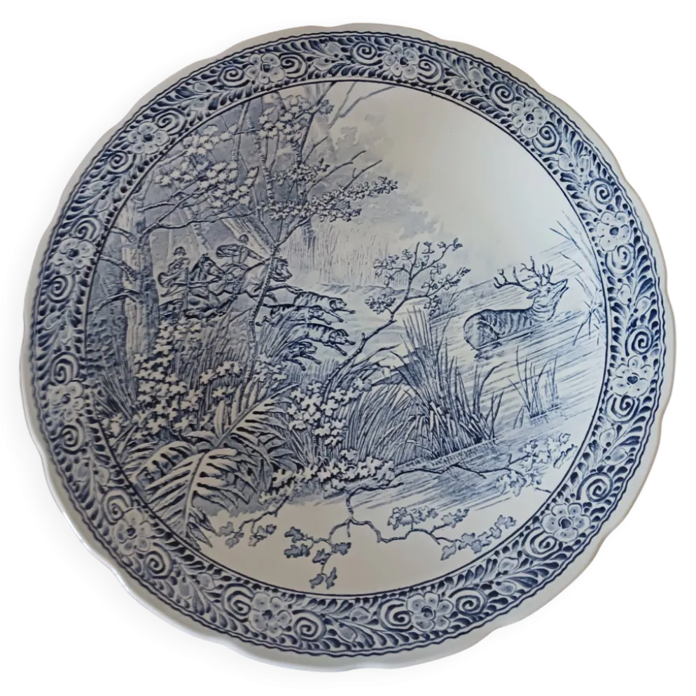 Grand plat bleu de Delft de chez Boch .