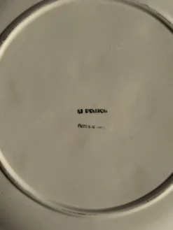 Grand plat circulaire à compartiments pour crustacés coquillages huîtres