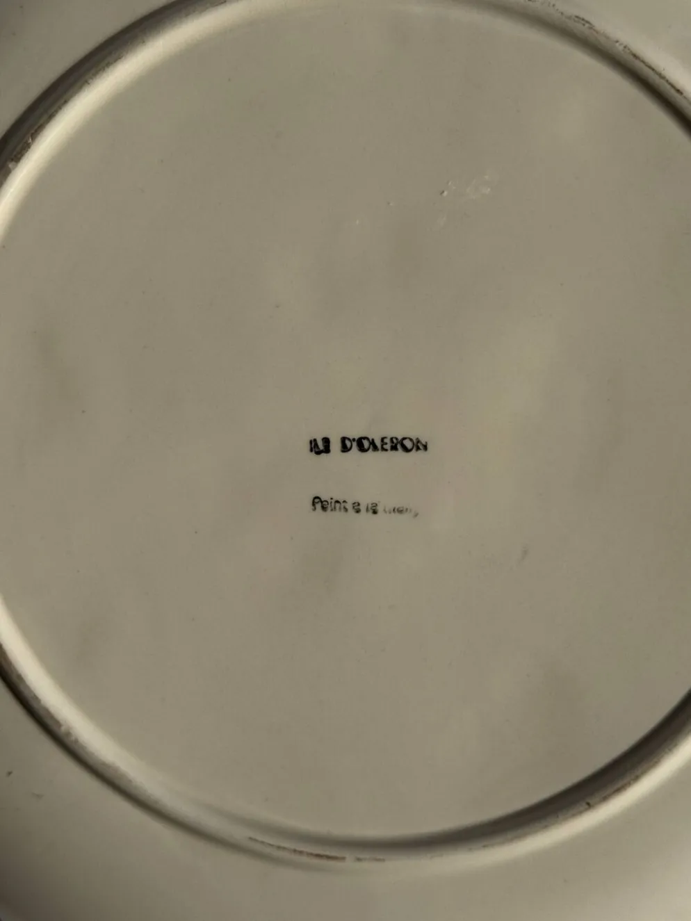 Grand plat circulaire à compartiments pour crustacés coquillages huîtres