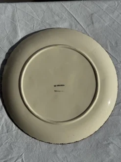 Grand plat circulaire à compartiments pour crustacés coquillages huîtres