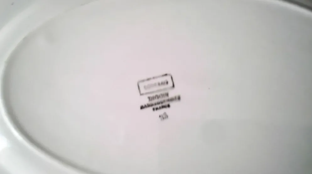 Grand Plat de service Digoin Sarreguemines Modèle Ecossais