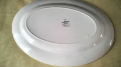 Grand Plat de service Digoin Sarreguemines Modèle Ecossais