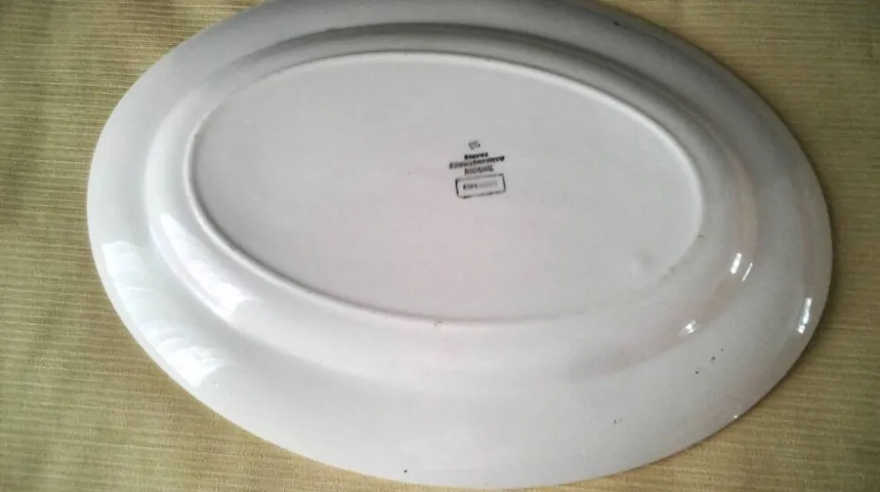 Grand Plat de service Digoin Sarreguemines Modèle Ecossais