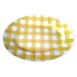 Grand Plat de service Digoin Sarreguemines Modèle Ecossais