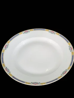 Grand plat de service rond mi-creux Bernardaud Limoges – Art Déco – A718
