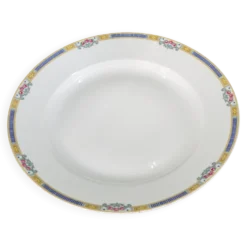 Grand plat de service rond mi-creux Bernardaud Limoges – Art Déco – A718
