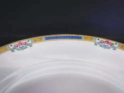 Grand plat de service rond mi-creux Bernardaud Limoges – Art Déco – A718