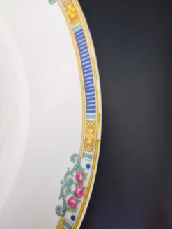 Grand plat de service rond mi-creux Bernardaud Limoges – Art Déco – A718