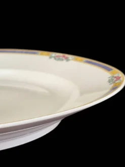 Grand plat de service rond mi-creux Bernardaud Limoges – Art Déco – A718