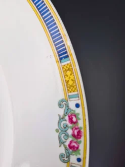 Grand plat de service rond mi-creux Bernardaud Limoges – Art Déco – A718