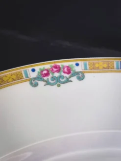 Grand plat de service rond mi-creux Bernardaud Limoges – Art Déco – A718