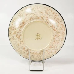 Grand plat en céramique Art Déco, conçu par Raymond Chevallier pour Boch Frère.