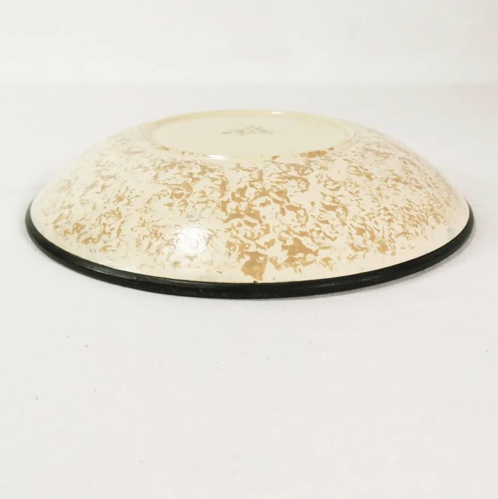 Grand plat en céramique Art Déco, conçu par Raymond Chevallier pour Boch Frère.