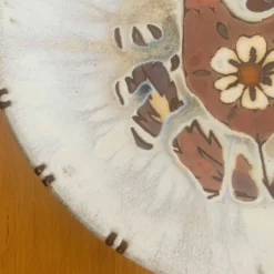 Grand plat en céramique émaillée par J.G. Picard, années 60-70
