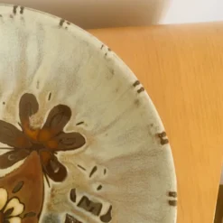 Grand plat en céramique émaillée par J.G. Picard, années 60-70