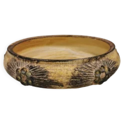 Grand plat en céramique par Jette Hellerøe, Danemark, années 1970.