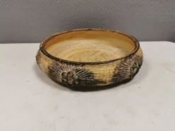 Grand plat en céramique par Jette Hellerøe, Danemark, années 1970.