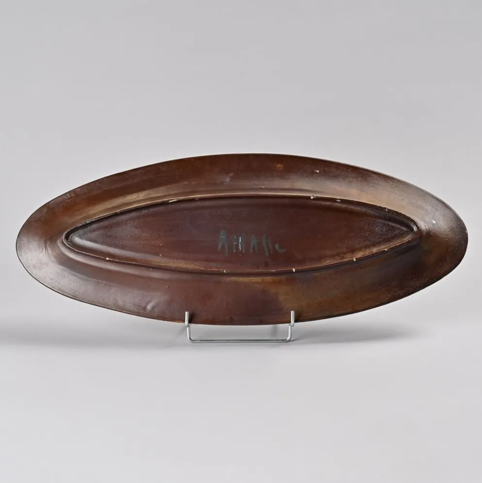 Grand plat en céramique par Michel Anasse, France, circa 1960