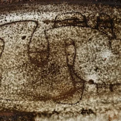 Grand plat en céramique par Michel Anasse, France, circa 1960