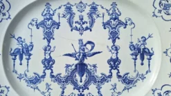 Grand Plat En Faience Bordeaux Jules Veillard 19eme Siècle
