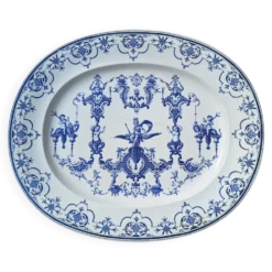 Grand Plat En Faience Bordeaux Jules Veillard 19eme Siècle