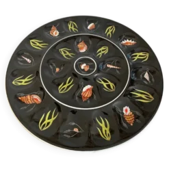 Grand plat à huître, coquillages Henriot Quimper