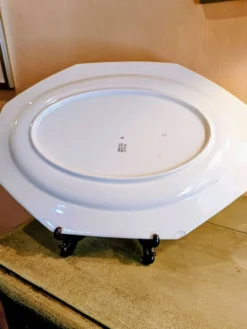 Grand plat octogonal KG Luneville art déco