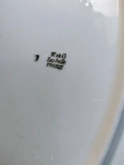 Grand plat octogonal KG Luneville art déco