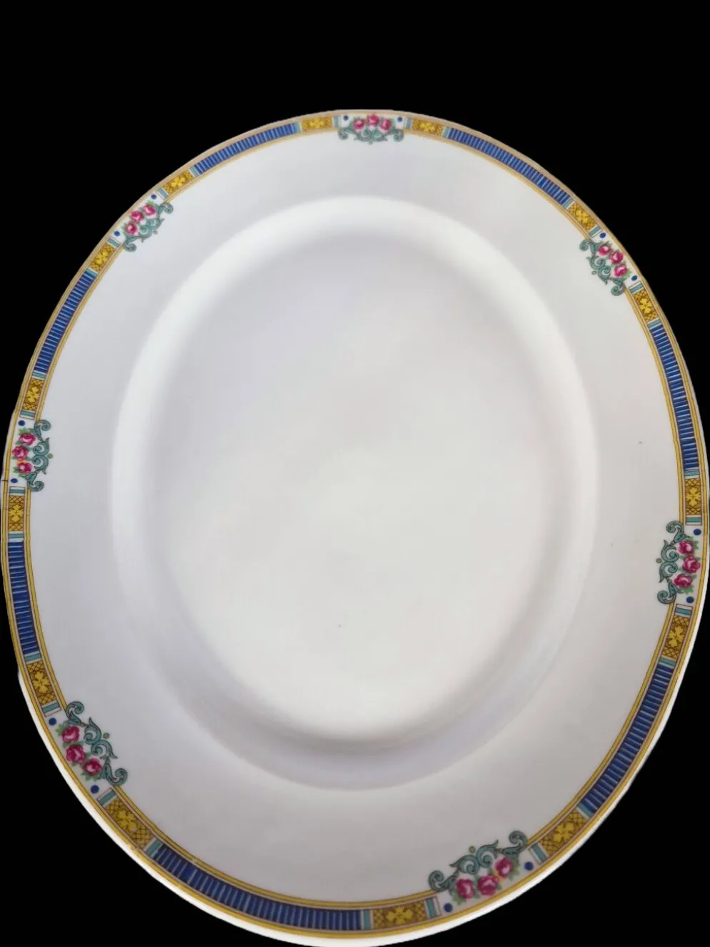 Grand plat ovale en porcelaine de Limoges Bernardaud & Cie – Art Déco