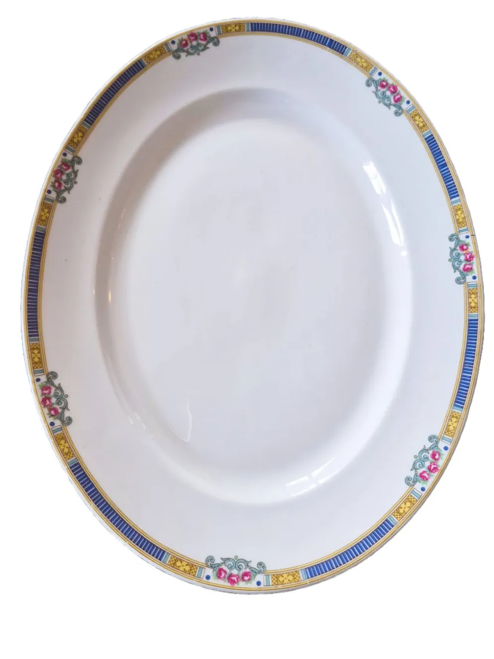 Grand plat ovale en porcelaine de Limoges Bernardaud & Cie – Art Déco