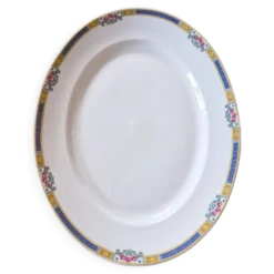 Grand plat ovale en porcelaine de Limoges Bernardaud & Cie – Art Déco