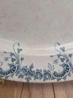 Grand plat ovale en terre de fer Saint-Amand & Hamage, modèle Byzantin, 36 cm