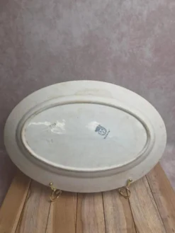 Grand plat ovale en terre de fer Saint-Amand & Hamage, modèle Byzantin, 36 cm