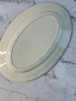Grand plat ovale en terre de fer 41x27cm