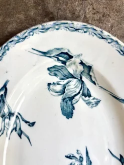 Grand plat ovale Lunéville en terre de fer bleue, service 