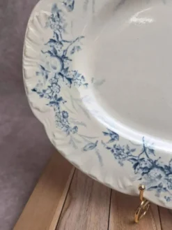 Grand plat ovale Terre de Fer Creil et Montereau Linotte – Xixe