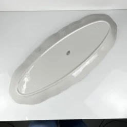 Grand plat à poisson modèle Réverbère par KG Lunéville