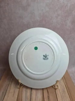 Grand plat rond ancien terre de fer, Saint-amandinoise – Modèle Muguet
