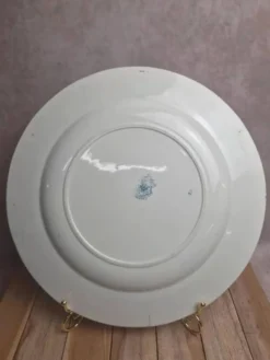 Grand plat rond en terre de fer Clairefontaine modèle Pompadour 33 cm