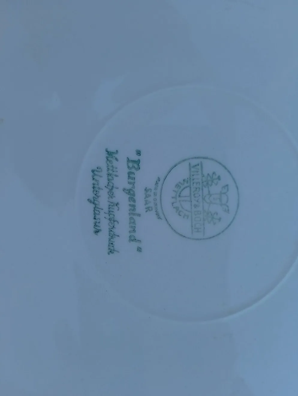 Grand plat rond vintage année 1950 Villeroy & boch série burgenland