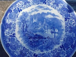 Grand plat rond vintage année 1950 Villeroy & boch série burgenland